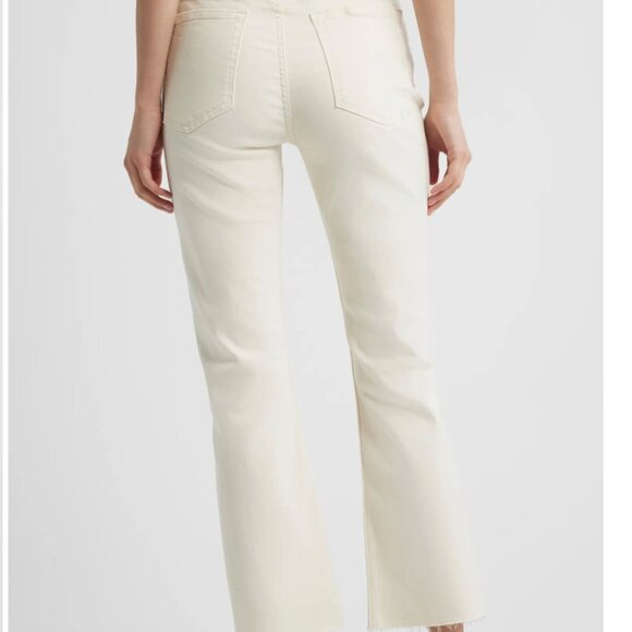 Rag and Bone Peyton Mid Rise cropped ecru white cream Jeans Size 27 - Picture 4 of 15
